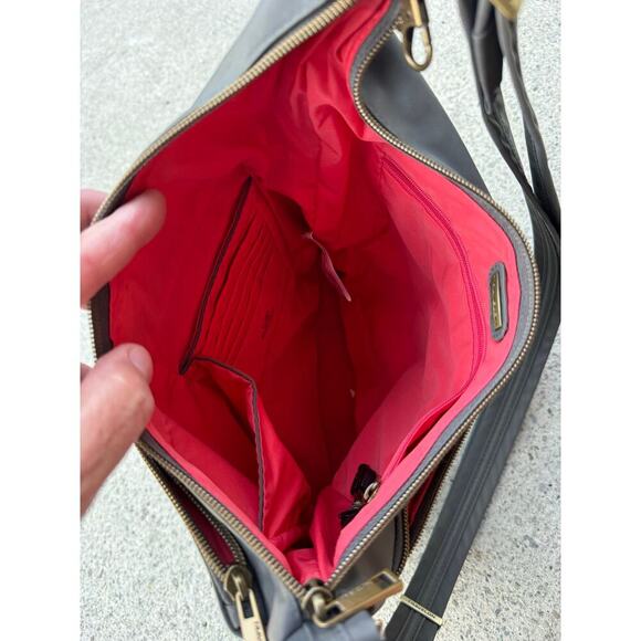 Travelon Anti-Theft Classic Crossbody bag/purse, RFID, Gray Canvas - Picture 6 of 10